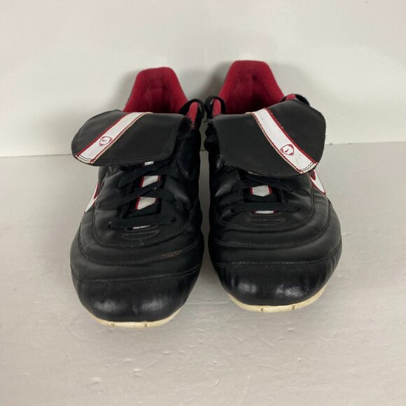 Nike Tiempo 750 Soccer Cleats Men's Size 12.5 Black Red White Leather 2004 - Picture 3 of 11